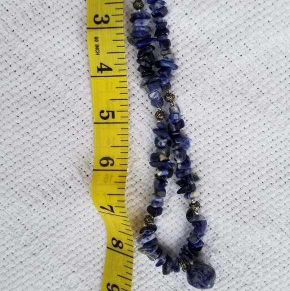 Vintage lapis necklace and‎ bracelet set - Picture 2 of 6